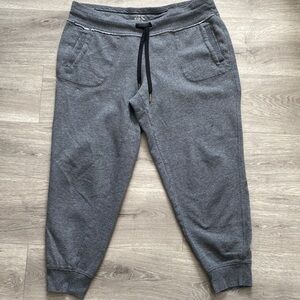 Calvin Klein Women's Charcoal Gray Drawstring Joggers Large